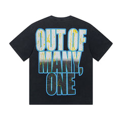 Black Street Vintage Washed T-Shirt (Crafted Print) 1002