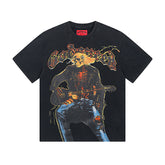 Black Street Vintage Washed T-Shirt (Crafted Print) 1008
