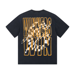 Black Street Vintage Washed T-Shirt (Crafted Print) 1016