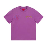 Purple & Black Street Vintage Washed T-Shirt (Crafted Print) 1018