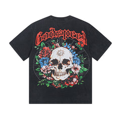 Black Street Vintage Washed T-Shirt (Crafted Print) 1019