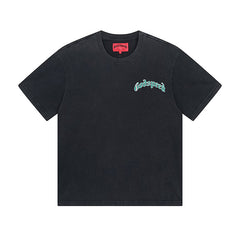 Black Street Vintage Washed T-Shirt (Crafted Print) 1020