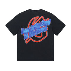 Black Street Vintage Washed T-Shirt (Crafted Print) 1022