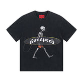 Black Street Vintage Washed T-Shirt (Crafted Print) 1025