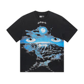 Black Street Vintage Washed T-Shirt (Crafted Print) 1029