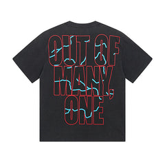 Black Street Vintage Washed T-Shirt (Crafted Print) 1031