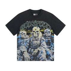 Black Street Vintage Washed T-Shirt (Crafted Print) 1032