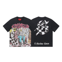 Black Street Vintage Washed T-Shirt (Crafted Print) 1036