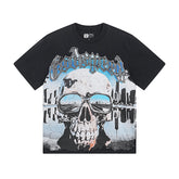 Black Street Vintage Washed T-Shirt (Crafted Print) 1037
