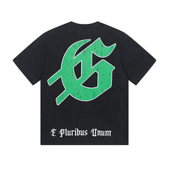 Black Street Vintage Washed T-Shirt (Crafted Print) 1038