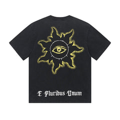Black Street Vintage Washed T-Shirt (Crafted Print) 1039