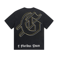 Black & Blue Street Vintage Washed T-Shirt (Crafted Print) 1050