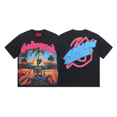Black Street Vintage Washed T-Shirt (Crafted Print) 1052