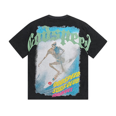 Black Street Vintage Washed T-Shirt (Crafted Print) 1056
