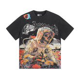 Black Street Vintage Washed T-Shirt (Crafted Print) 1063