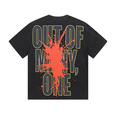 Black Street Vintage Washed T-Shirt (Crafted Print) 1071