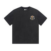 Black Street Vintage Washed T-Shirt (Crafted Print) 1076