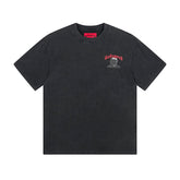 Black Street Vintage Washed T-Shirt (Crafted Print) 1082