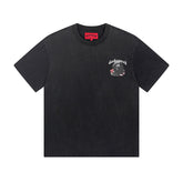 Black Street Vintage Washed T-Shirt (Crafted Print) 1088