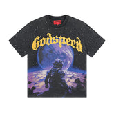 Black Street Vintage Washed T-Shirt (Crafted Print) 1090