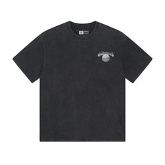 Black Street Vintage Washed T-Shirt (Crafted Print) 1093