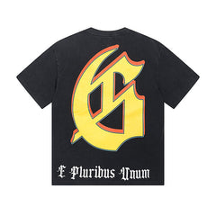Black Street Vintage Washed T-Shirt (Crafted Print) 1111