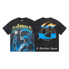 God Speed Black Street Vintage Washed T-Shirt (Crafted Print) 1126