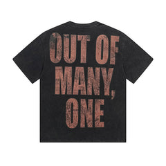 Black Street Vintage Washed T-Shirt (Crafted Print) 1130
