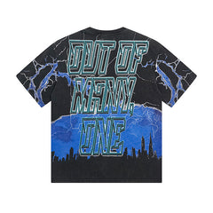 Black Street Vintage Washed T-Shirt (Crafted Print) 1150