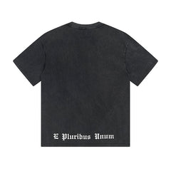 Black Street Vintage Washed T-Shirt (Crafted Print) 1163