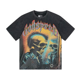 Black Street Vintage Washed T-Shirt (Crafted Print) 1169