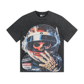 Black Street Vintage Washed T-Shirt (Crafted Print) 1171