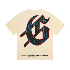 Beige Street Vintage Washed T-Shirt (Crafted Print) 3028