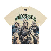 Beige Street Vintage Washed T-Shirt (Crafted Print) 3032