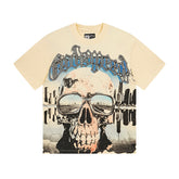 Beige Street Vintage Washed T-Shirt (Crafted Print) 3037