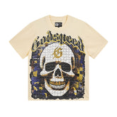 Beige Street Vintage Washed T-Shirt (Crafted Print) 3039
