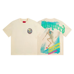 Beige Street Vintage Washed T-Shirt (Crafted Print) 3056