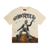 Beige Street Vintage Washed T-Shirt (Crafted Print) 3062
