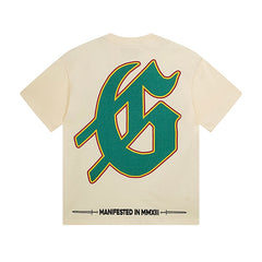 Beige Street Vintage Washed T-Shirt (Crafted Print) 3067