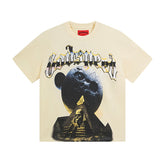 Beige Street Vintage Washed T-Shirt (Crafted Print) 3080