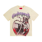 Beige Street Vintage Washed T-Shirt (Crafted Print) 3081