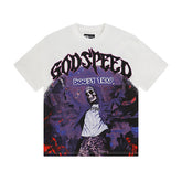White Street Vintage Washed T-Shirt (Crafted Print) 3115