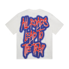 White Street Vintage Washed T-Shirt (Crafted Print) 3115