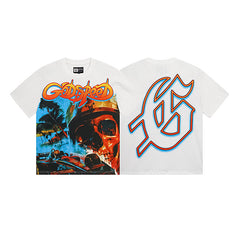 White Street Vintage Washed T-Shirt (Crafted Print) 3121