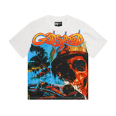 White Street Vintage Washed T-Shirt (Crafted Print) 3121
