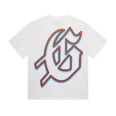 White Street Vintage Washed T-Shirt (Crafted Print) 3121