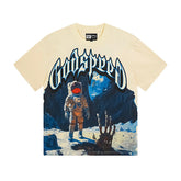 Beige Street Vintage Washed T-Shirt (Crafted Print) 3123