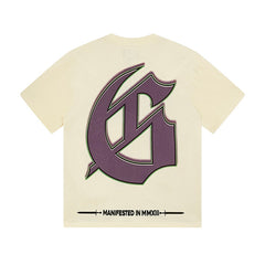 Beige Street Vintage Washed T-Shirt (Crafted Print) 3169