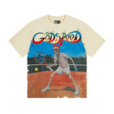 Beige Street Vintage Washed T-Shirt (Crafted Print) 3170