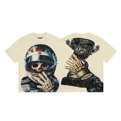 Beige Street Vintage Washed T-Shirt (Crafted Print) 3171